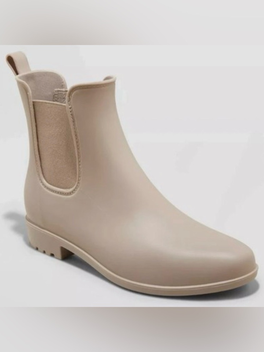 Women's minimalist versatile Beige Chelsea Rain Boot